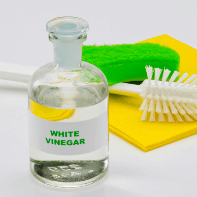 Using white vinegar is a great alternative to bleach when you want to disinfect your bedding.