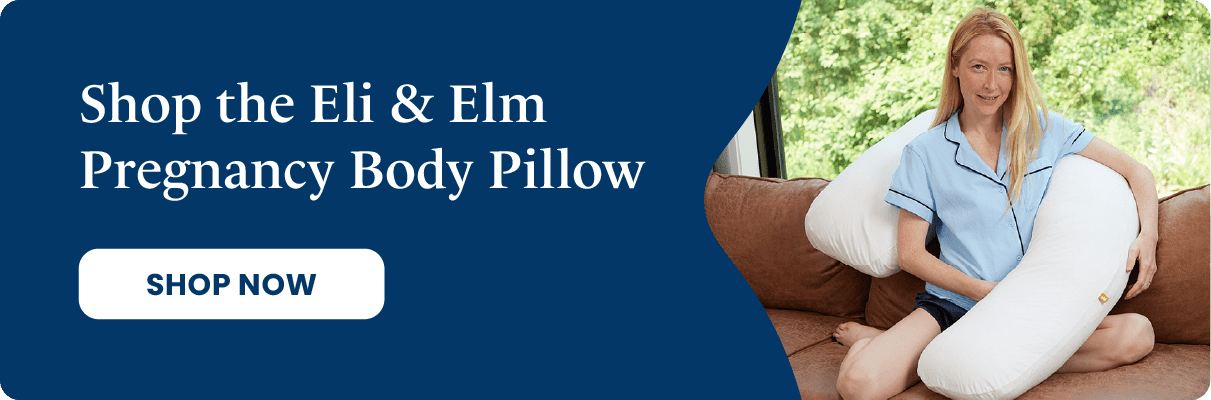Photo and button to buy the Eli & Elm Pregnancy Body Pillow.
